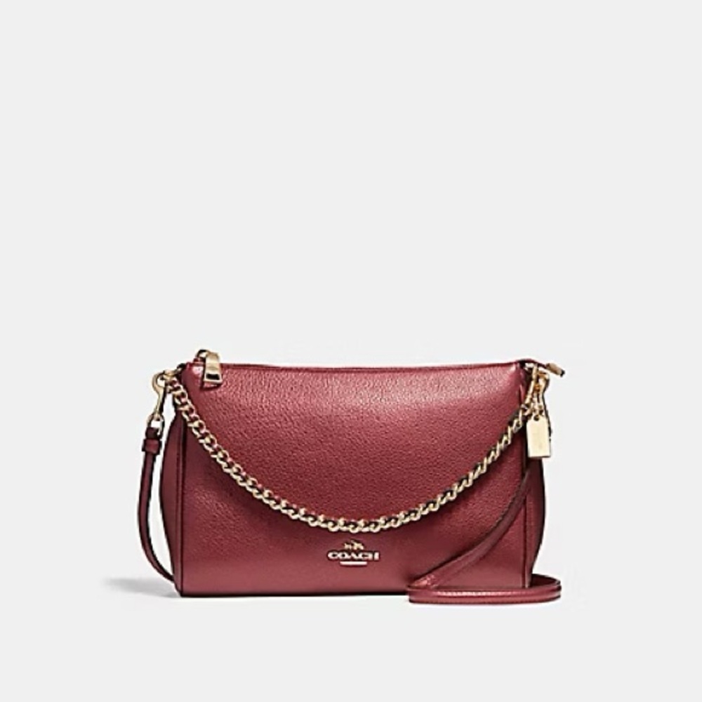 COACH CARRIE CROSSBODY (F22207)
LIGHT GOLD/METALLIC CHERRY